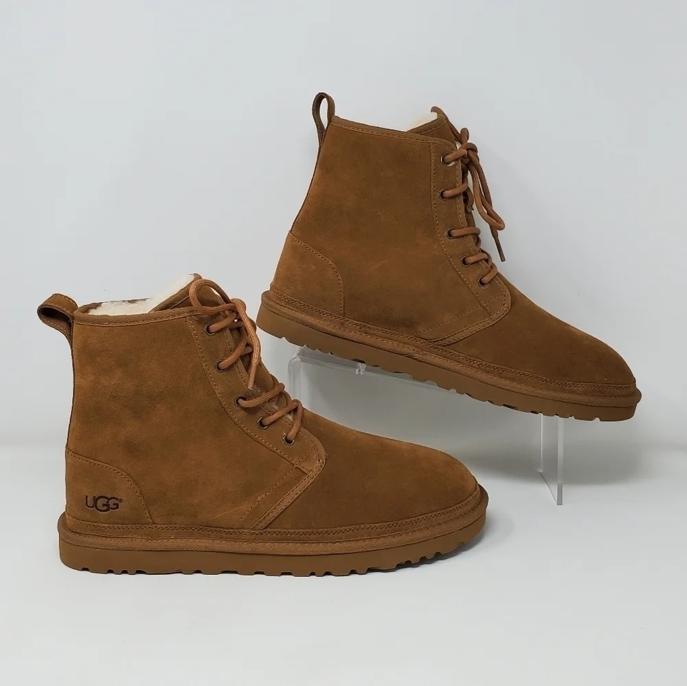UGG Harkley 1016472 Men’s Chestnut Sheepskin Mid Top Casual Boots Size 5 New